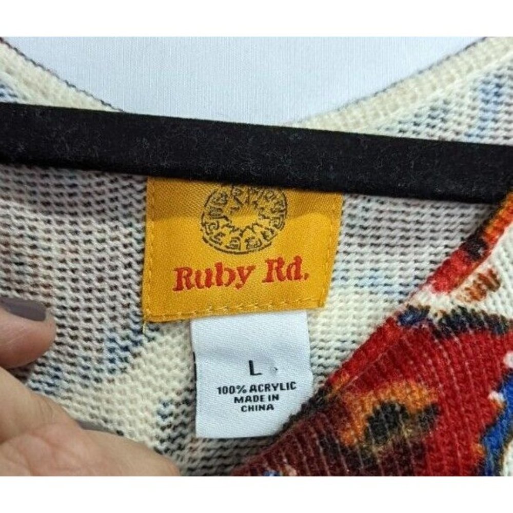 Ruby Rd. Large Top Fringe COLORFUL Stretchy COMFY - Picture 9 of 9